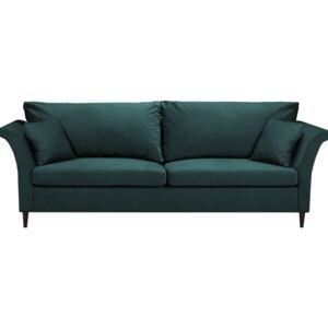 Pivoine zöldeskék kinyitható háromszemélyes kanapé, ágyneműtartóval - Mazzini Sofas