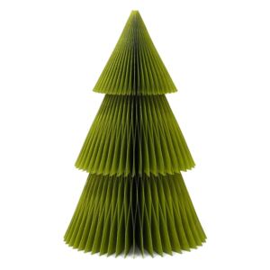 Csillogó zöld papír karácsonyi dísz, fenyőfa, magasság 22,5 cm - Only Natural