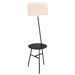 [lux.pro]® Állólámpa kisasztallal Malibu nappali megvilágítás design lámpa 160 x ø 45 cm fekete