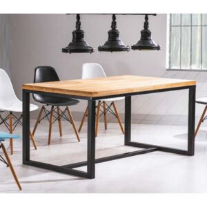 Loras A Asztal 180cm Tölgy/Fekete színű