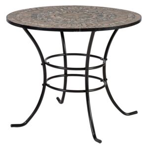 Kültéri asztal RC696 90x90x70cm Sötétszürke + barna