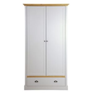 Sandringham szürke-fehér ruhásszekrény, 192 x 104 cm - Steens