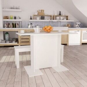 Fehér forgácslap étkezőasztal 110 x 60 x 75 cm