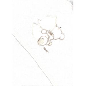 Trimex kapucnis,frottír fürdőlepedő 100*110 cm - fehér/beige maci