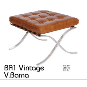BA1 steppelt világos barna bőr lábtartó Vintage