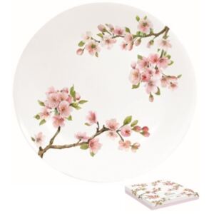 Porcelán desszerttányér 19cm, dobozban, Sakura