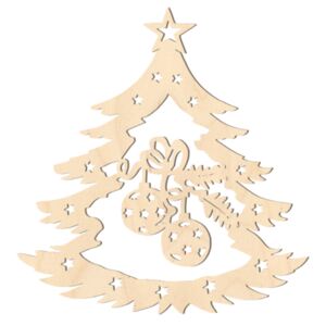 Fa karácsonyfadísz – Fenyőfa díszekkel