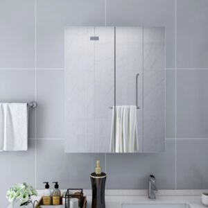 VidaXL fehér MDF tükrös fürdőszobaszekrény 60 x 15 x 75 cm