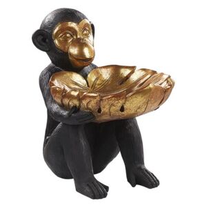 Fekete És Arany Majom Alakú Dekorációs Figura SOMONE