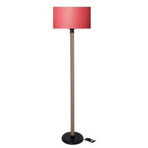 Rope állólámpa piros lámpabúrával - Kate Louise
