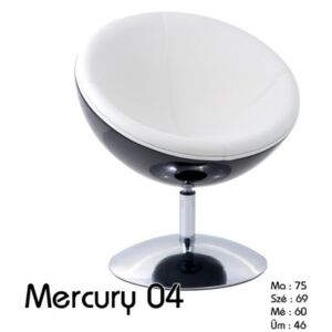 Mercury 04 fekete fehér klubfotel