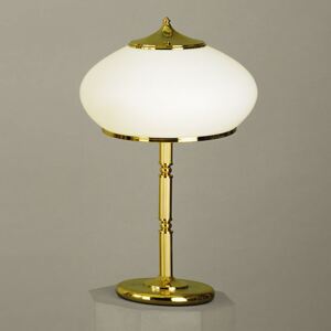 Empire klasszikus asztali lámpa arany, opál búra, 3xE27