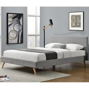 Kárpitozott ágy,,Toledo" 140 x 200 cm - világosszürke