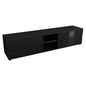 TV asztal, fekete/fekete extra magas fénnyel, ADONIS AS 30
