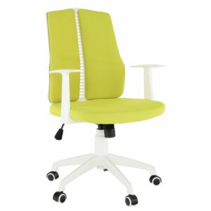 Irodai szék, zöld/fehér, DELANO