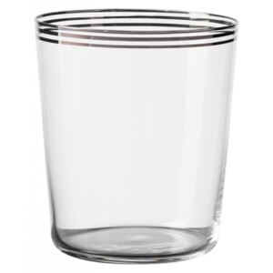 Tumbler poharak 3 platina színű sávval 440 ml készlet 6 db – 21st Century Glas (322177)