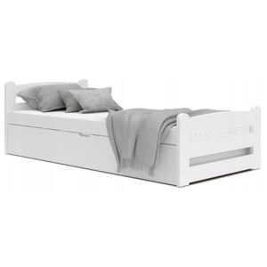 GL DÁVID felnyitható ágyneműtartós ágy 90x200 - fehér