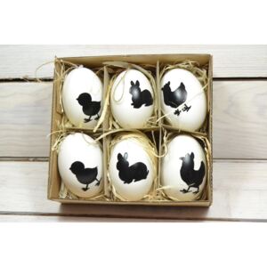 Húsvéti tojások dobozban (6 db csomagban) MINTA 2. (16,5x5,5x15,5 cm)