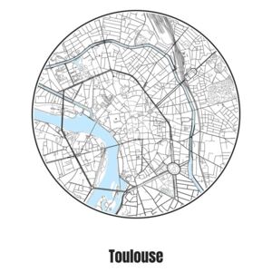 Ábra Map of Toulouse, Nico Friedrich