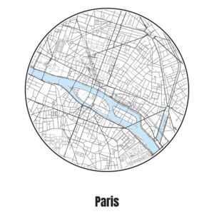 Ábra Map of Paris, Nico Friedrich