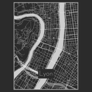 Ábra Map of Lyon, Nico Friedrich