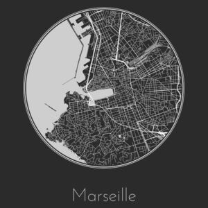 Ábra Map of Marseille, Nico Friedrich