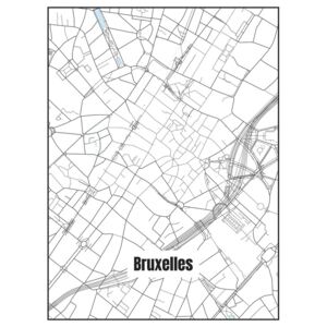 Ábra Map of Bruxelles, Nico Friedrich