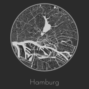 Ábra Map of Hamburg, Nico Friedrich
