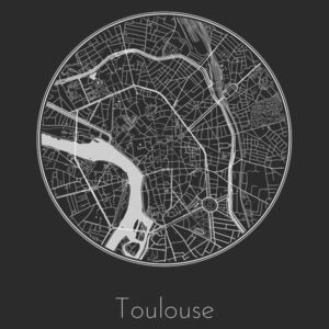 Ábra Map of Toulouse, Nico Friedrich