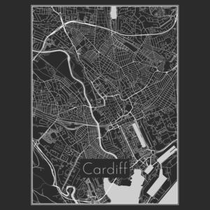 Ábra Map of Cardiff, Nico Friedrich