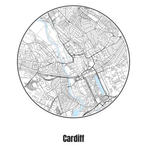 Ábra Map of Cardiff, Nico Friedrich