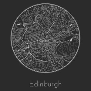 Ábra Map of Edinburgh, Nico Friedrich