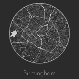 Ábra Map of Birmingham, Nico Friedrich