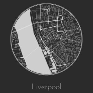 Ábra Map of Liverpool, Nico Friedrich