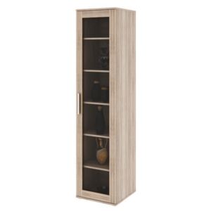 Polcos vitrin, DTD laminált, sonoma tölgyfa, DUNAJ 4