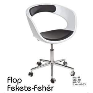 Flop irodai szék fekete-fehér