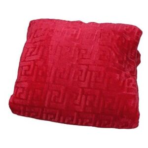 Ágytakaró puha pléd piros színben mintás - 230*200 cm