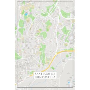 Santiago de Compostela color térképe