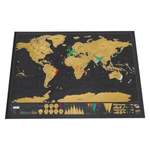 A világ letörlő térképe DELUXE fekete