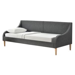 [en.casa]® Heverő kanapé ülőgarnitúra 215 x 100 x 90 cm egyszemélyes ágy sötétszürke