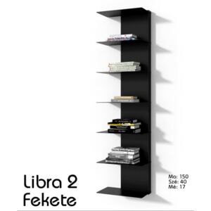 Libra 2 könyvespolc fekete
