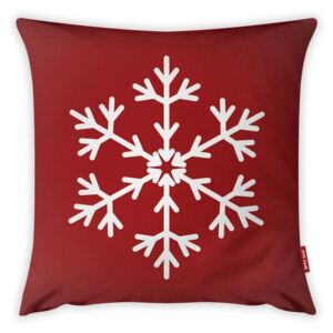 Christmas Period Red Simple Snowflake párnahuzat, 43 x 43 cm - Vitaus