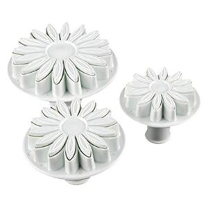 3 darabos fondant, marcipán kiszúró - Margaréta, gerbera