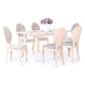 Anita asztal Cosmos székekkel | 6 személyes étkezőgarnitúra
