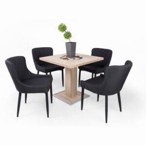 Cocktail asztal Brill székekkel | 4 személyes étkezőgarnitúra