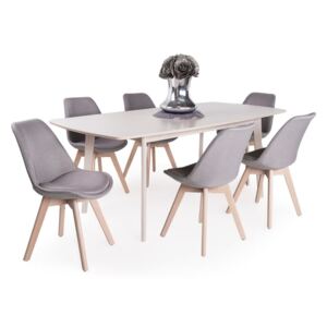Erika asztal Lili székekkel | 6 személyes étkezőgarnitúra