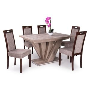 Dorka asztal Jázmin székekkel | 6 személyes étkezőgarnitúra