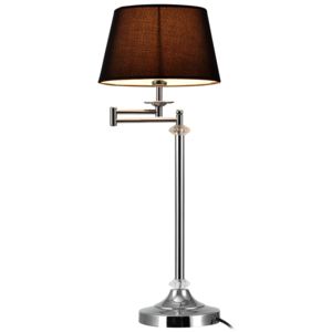 [lux.pro]® Asztali lámpa Swing szövet éjjeli lámpa design 60 x ø 24 cm fekete