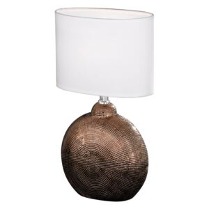 Foro fehér-barna asztali lámpa, magasság 36 cm - Fischer & Honsel