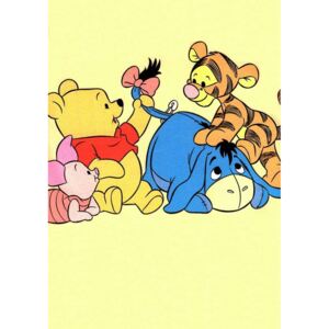 Disney pamut gumis Lepedő - Micimackó és barátai - sárga